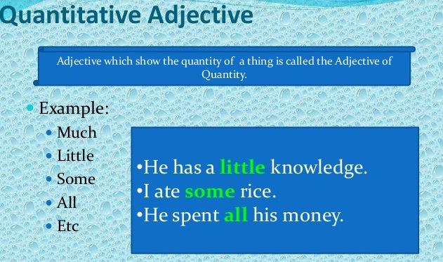 صفات کمی در زبان انگلیسی (Quantitative Adjectives)